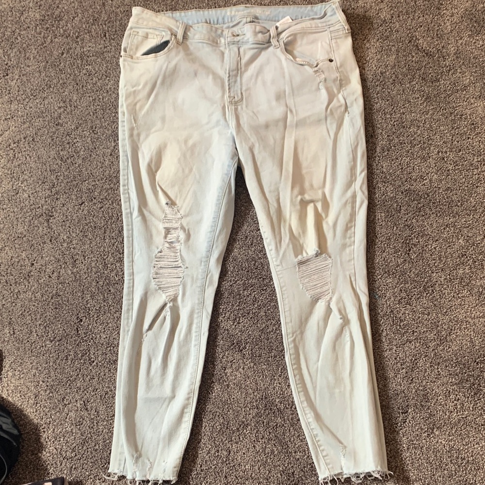 Old Navy Distressed Very Light Washed Jeans for Women